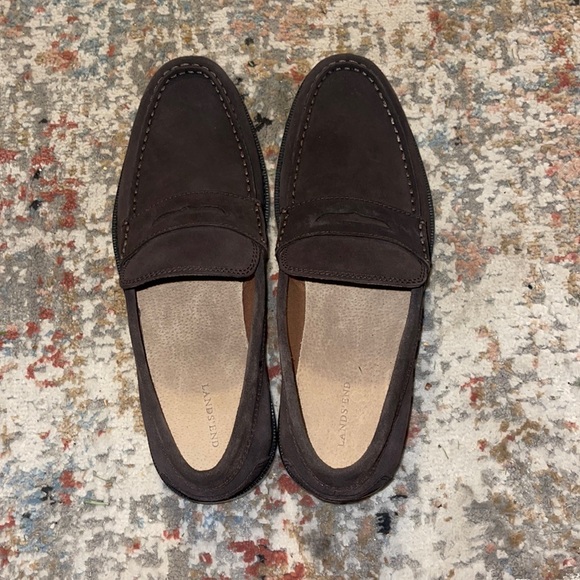 Men’s Lands End Suede Brown Penny Loafers! Size 9! Great condition! - Picture 2 of 9